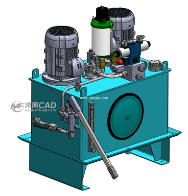 液壓動力組設備 - solidworks機械設備模型下載 - 沐風圖紙